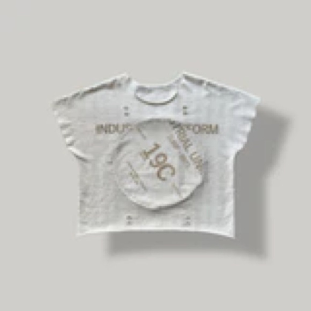 SAALT STUDIO tan cap sleeve tee White Graphic T-Shirt M NEW